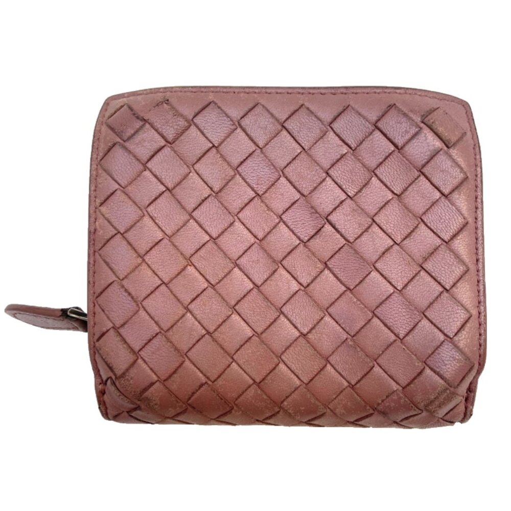 Bottega Veneta Intrecciato Weave Napa Leather Compact French Flap Wallet